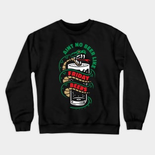 Friday Beers Snake - Black Crewneck Sweatshirt